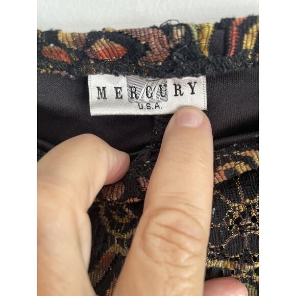 VTG Mercury Flare Leg Pants Womens M Mesh Lace Boho Festival Hippie Indie Grunge - Picture 4 of 10